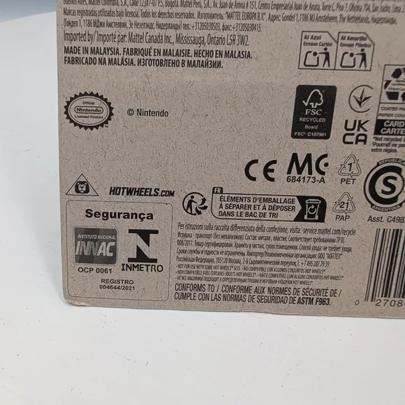 Hot Wheels Mario Kart Standard Kart Toy - Blue, Red, White, Black - Picture 10 of 12